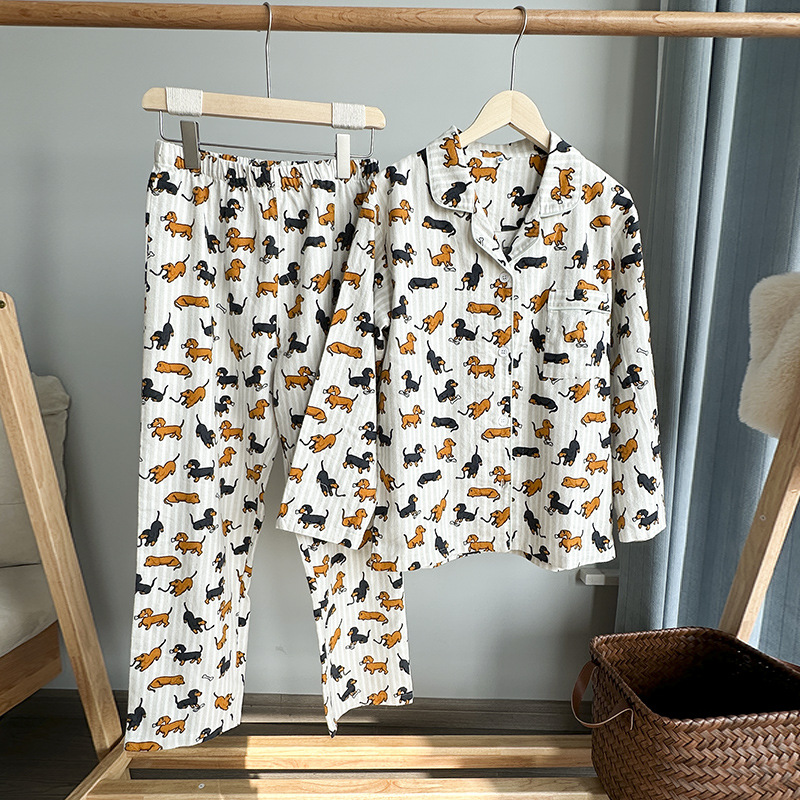 Title 5, Sausage Dog Printed Womens Pajama Suit