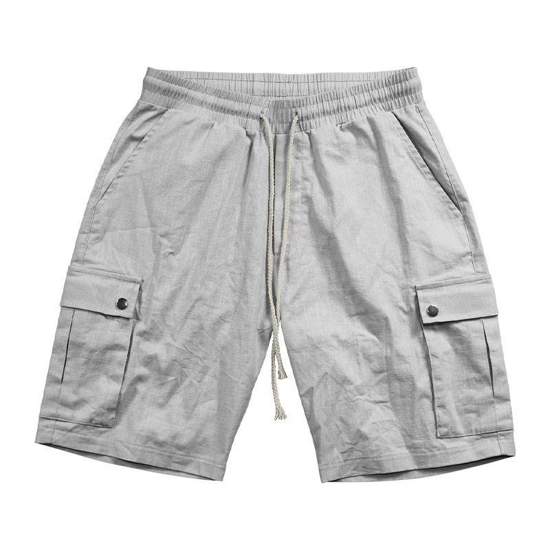 Title 10, Shorts Masculina Multi Bolsos Algodão Calças Re...