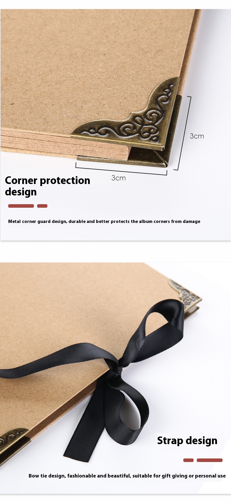 Title 2, New DIY Album Retro Corner Protector Album Crea...