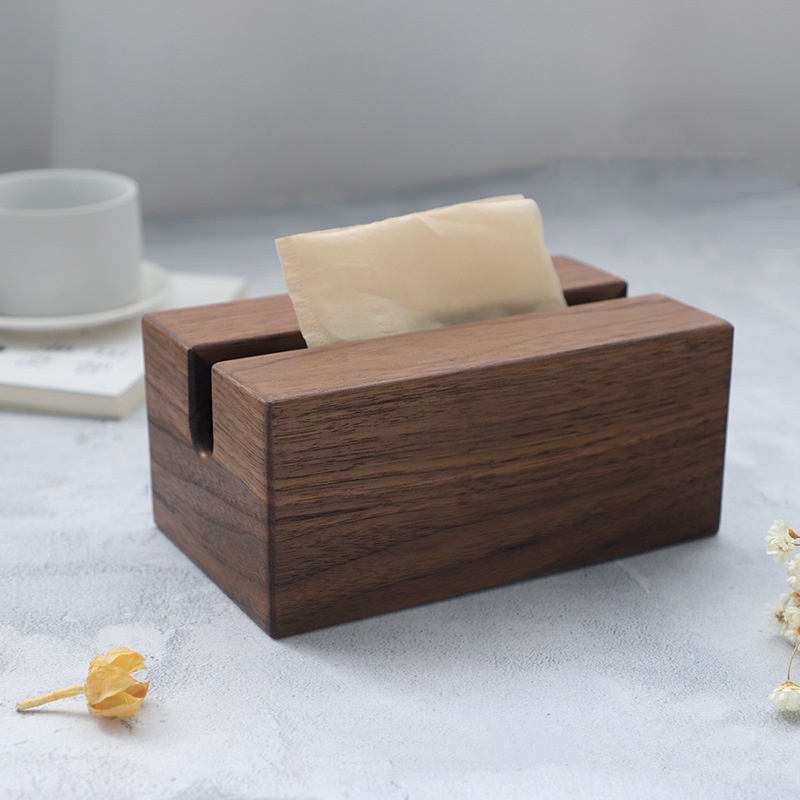 Title 5, Creative Simple Black Walnut Solid Wood Tissue Box