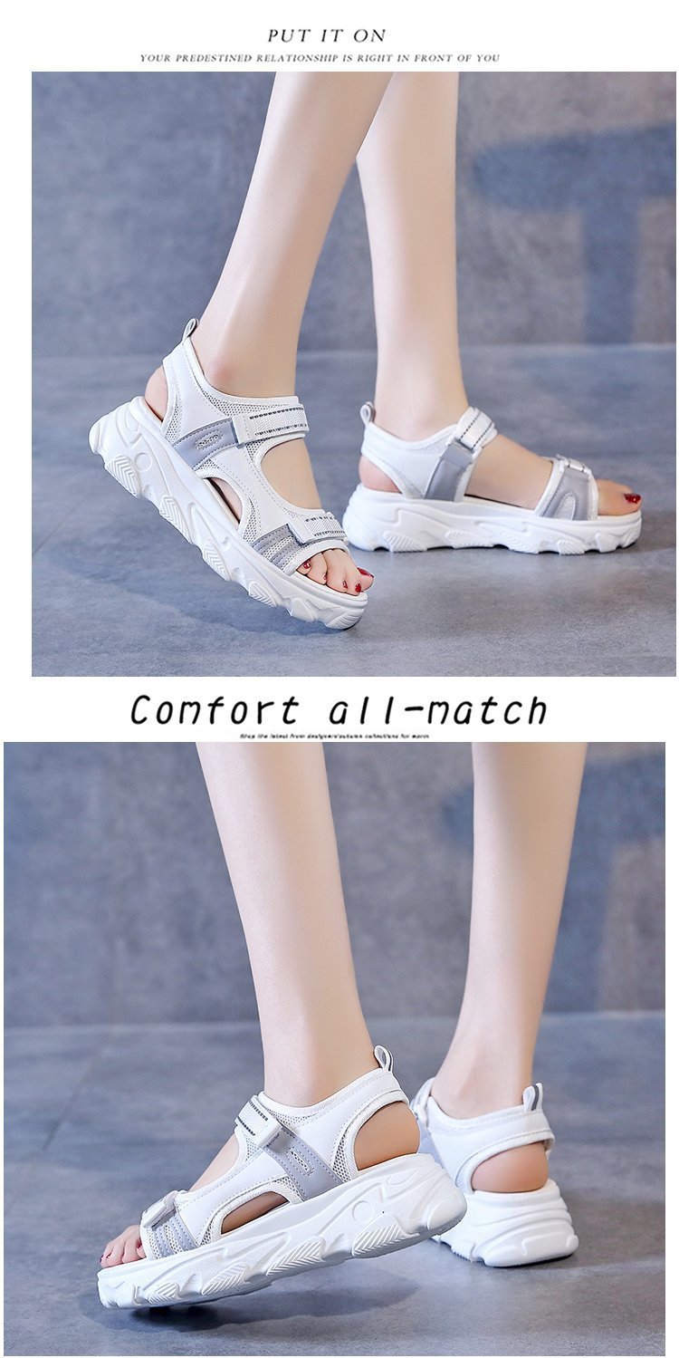 Title 4, Summer New Casual Platform Student Beach Sandal...