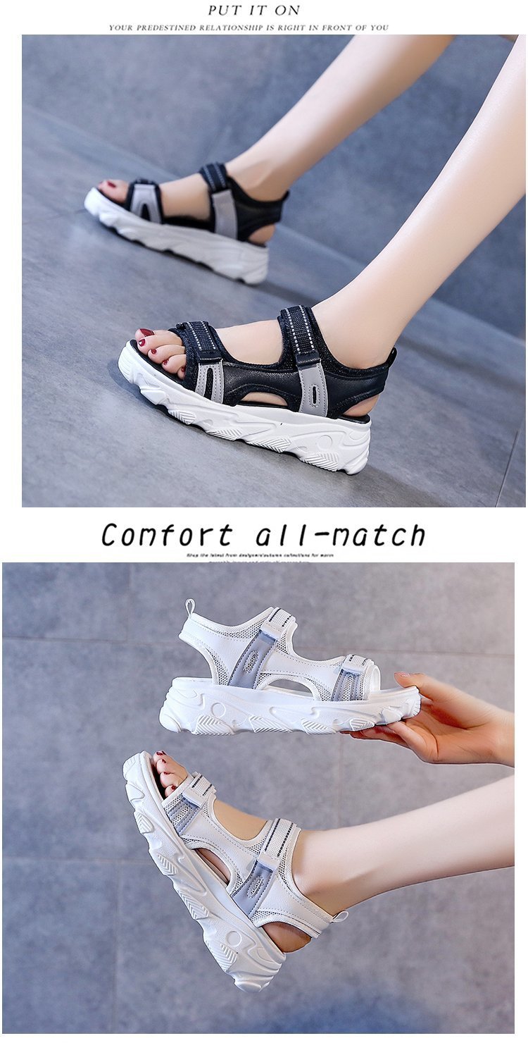 Title 7, Summer New Casual Platform Student Beach Sandal...