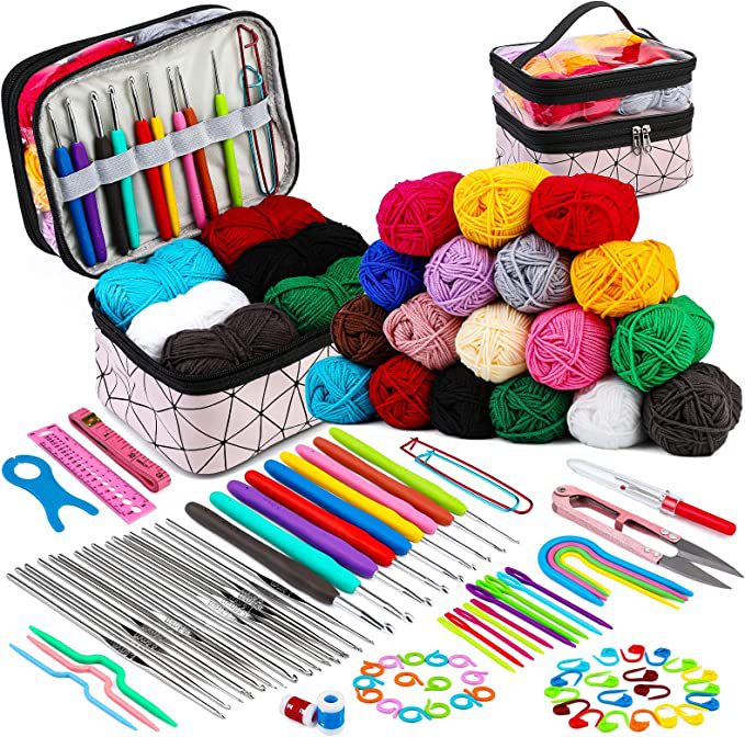 Title 1, 105-piece Crochet Tool Outfit DIY Hand Knitting