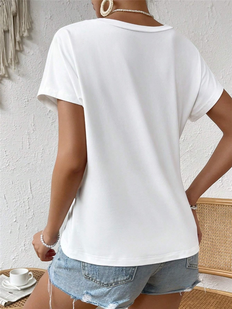 Title 17, Womens short-sleeved shirt with irregular hem,...