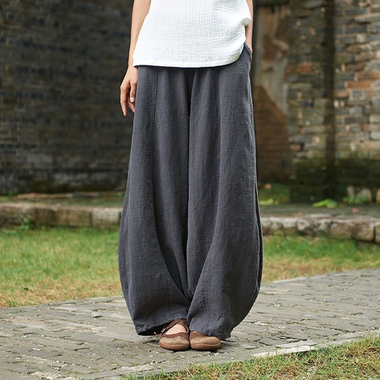 Title 5, Retro Slimming Washed Casual Bloomers Trousers