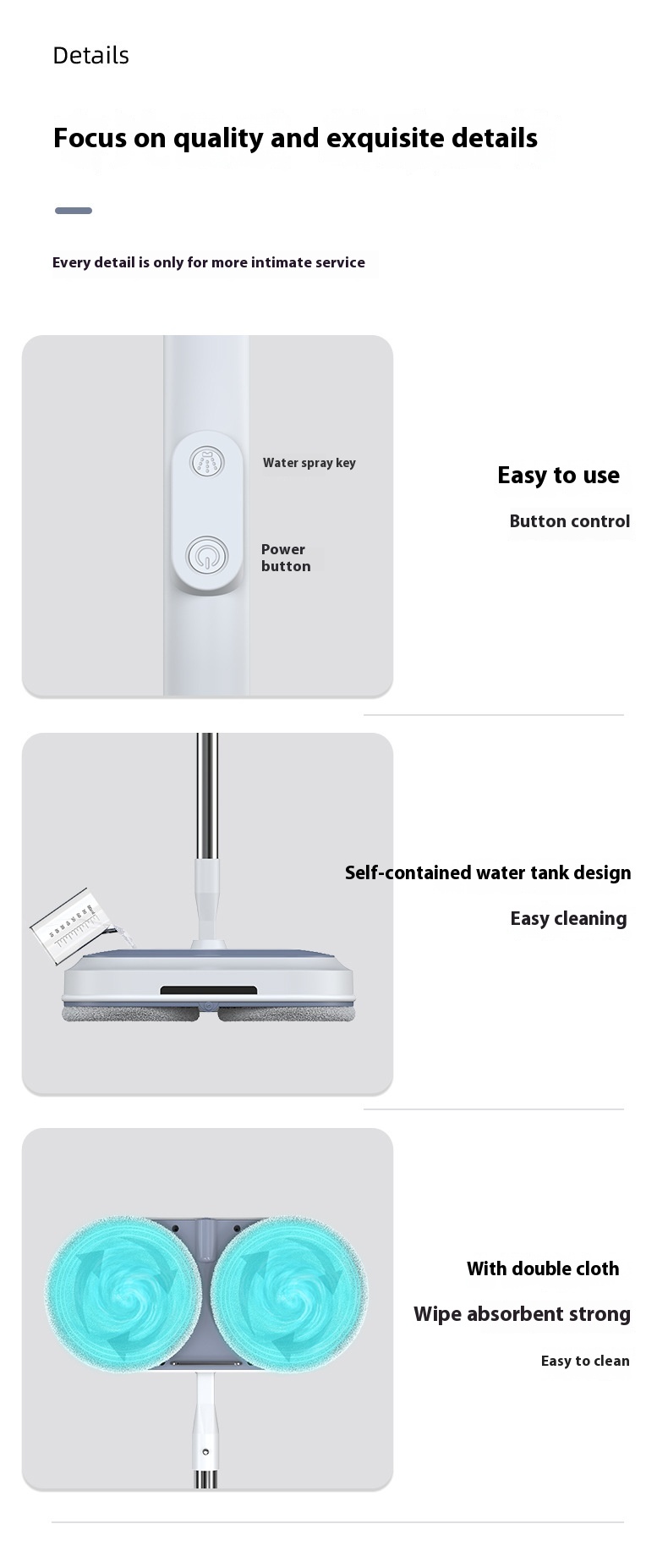 Title 3, Wireless Electric Mop Hand Wash-free Automatic