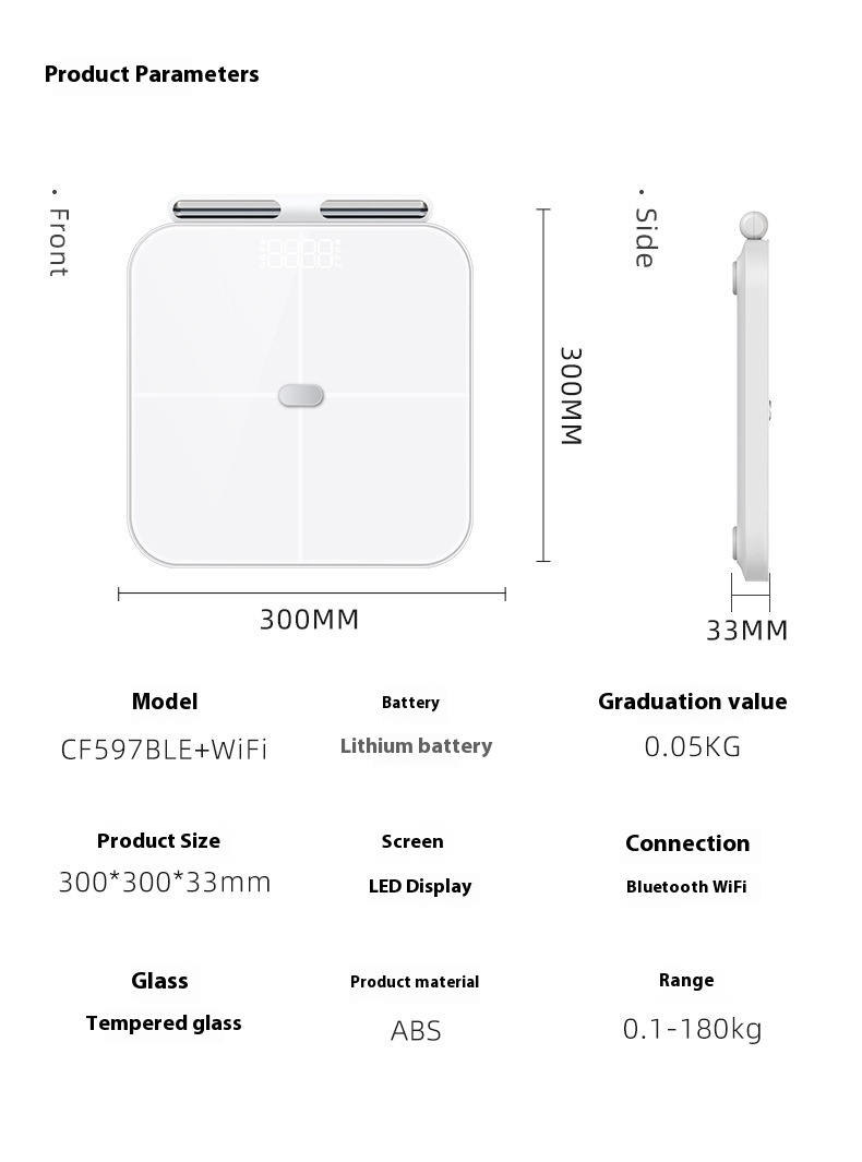 Title 7, Gym Intelligent Eight-electrode Electronic Scal...