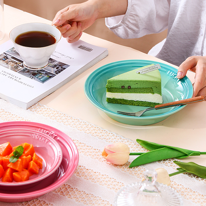 Title 5, French Gradient Pre-dinner Plate Disc Bone Dish