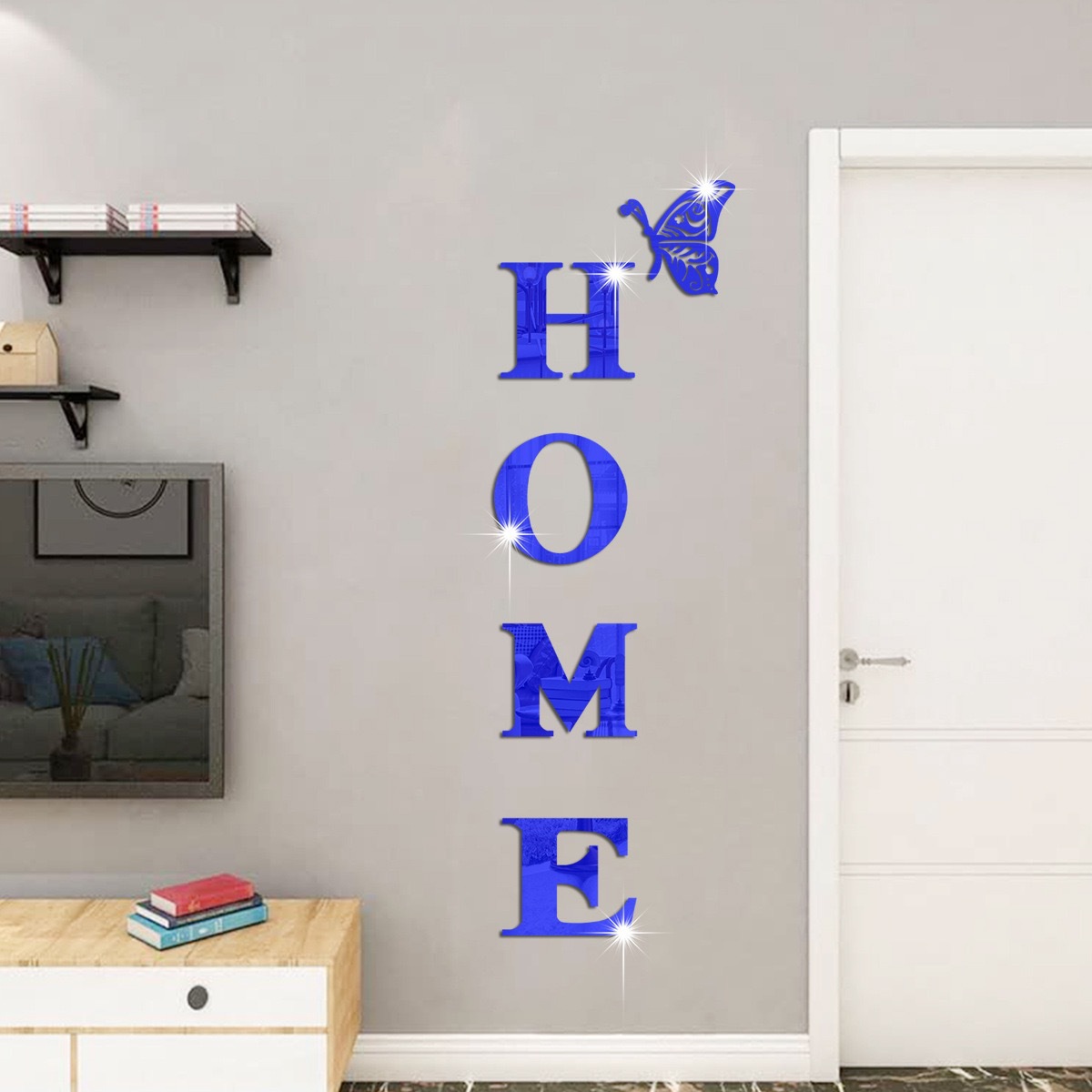 Title 4, Acrylic Wall Stickers HOME Family Slogan Three-...