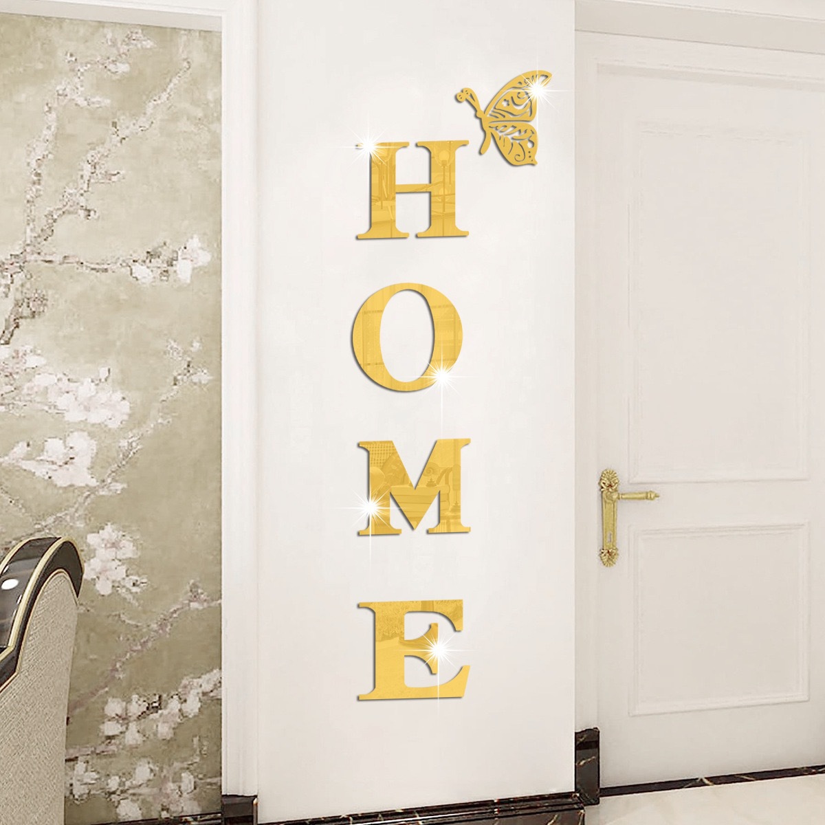 Title 13, Acrylic Wall Stickers HOME Family Slogan Three-...