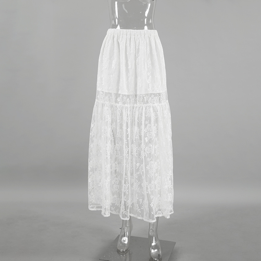 Title 5, Sexy Lace See-through A-Line Hem Skirt for a se...