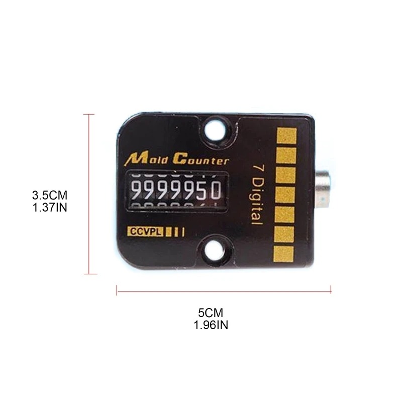 Title 2, Mechanical Round 7-digit Mold Counter