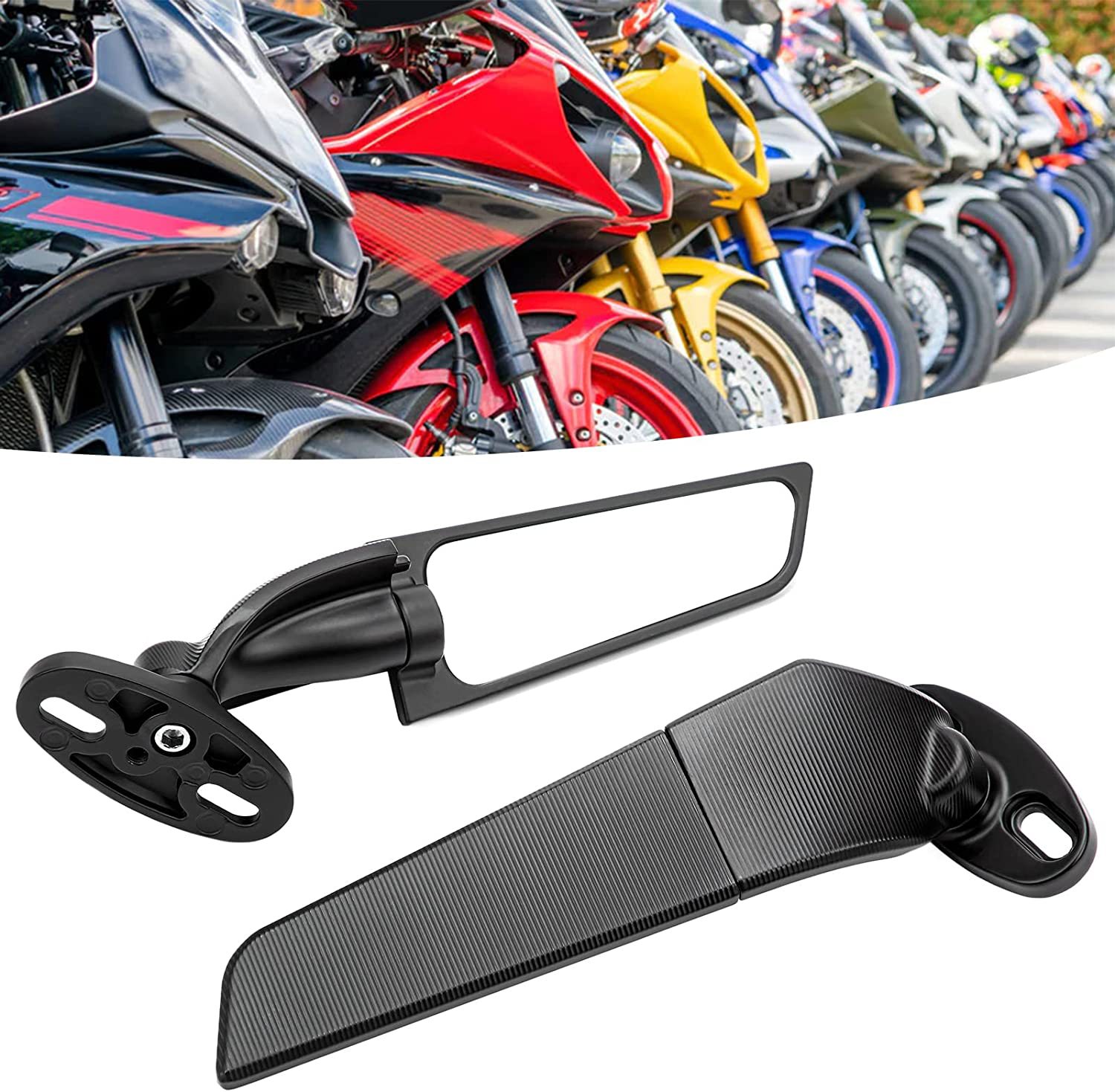 Title 7, Motorcycle Accessories Spoiler Rearview Mirror ...