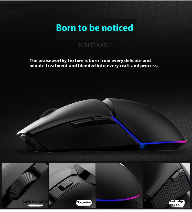 Title 4, E-sports Wireless Mouse Rechargeable Dual Mode