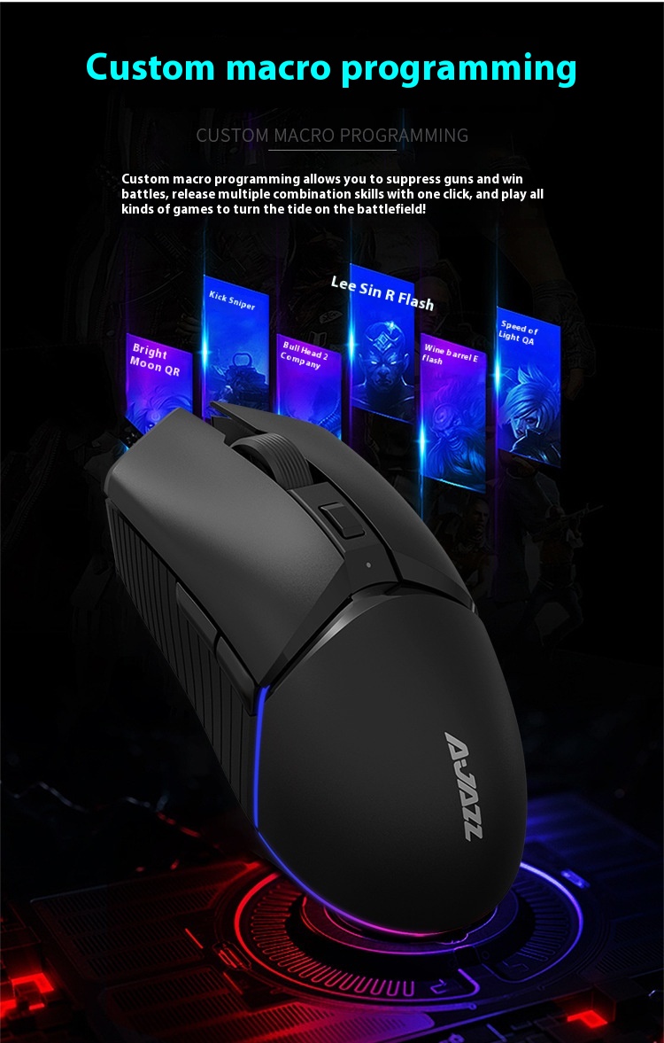 Title 11, E-sports Wireless Mouse Rechargeable Dual Mode