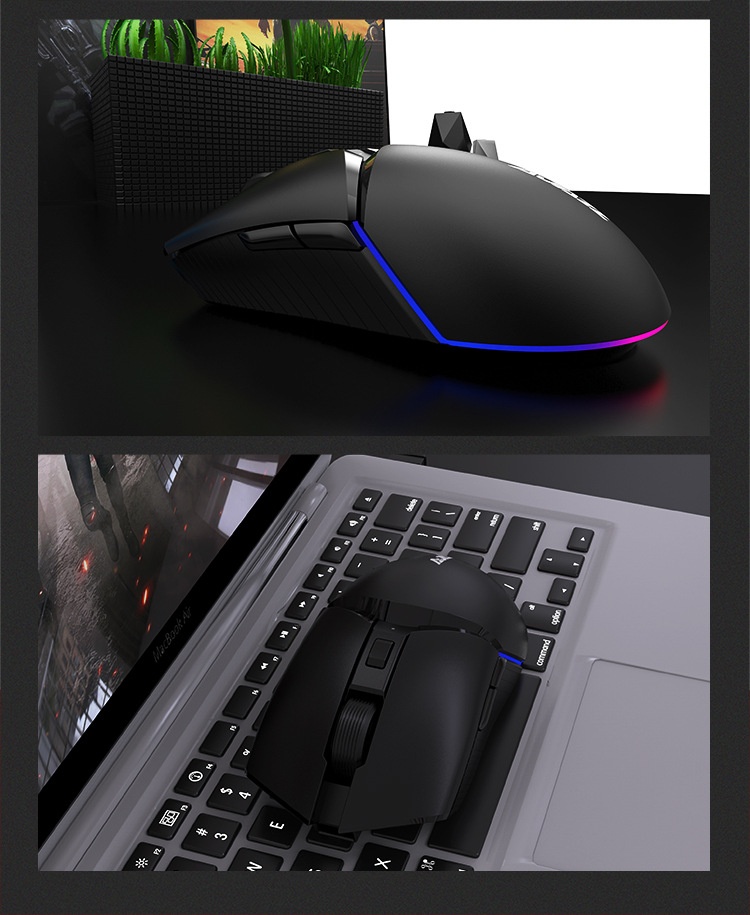 Title 12, E-sports Wireless Mouse Rechargeable Dual Mode