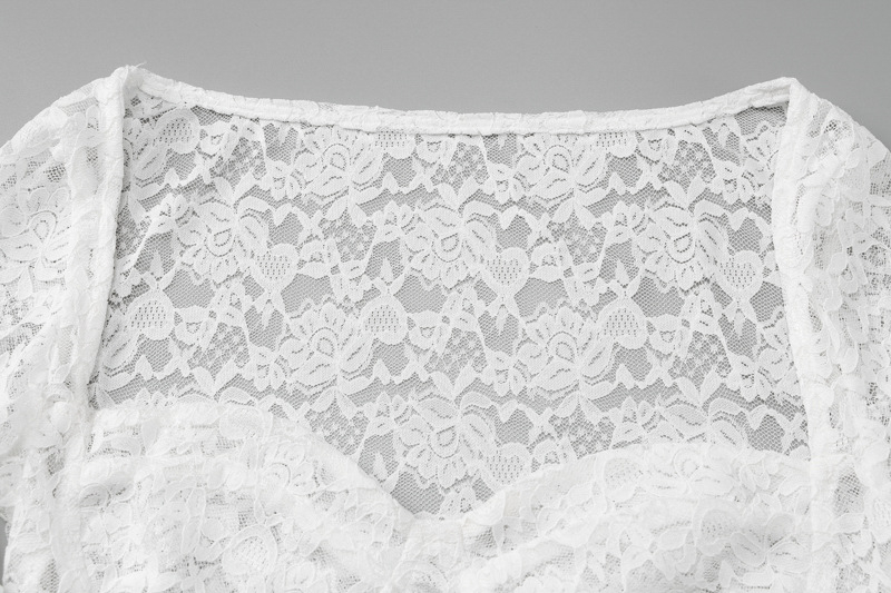 Title 8, Sexy Low Cut Bell Sleeve Lace Midriff-baring To...