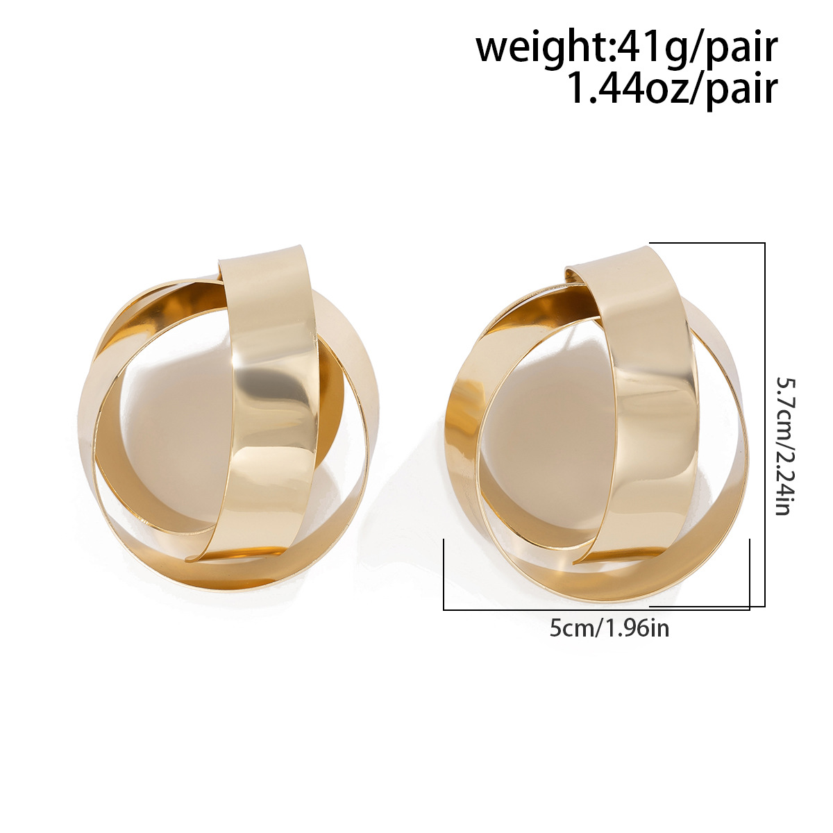 Title 1, Womens Geometric Winding Punk Earrings, a Uniq...