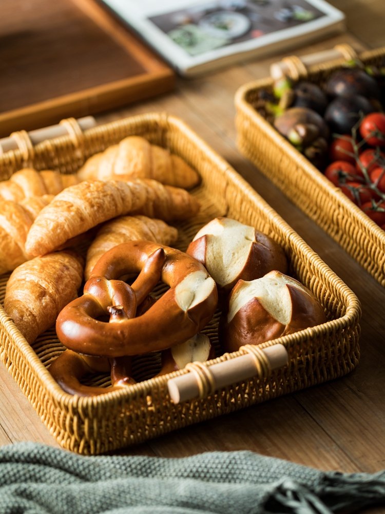 Title 6, Rattan Baking Toasted Bread Rectangular Tray