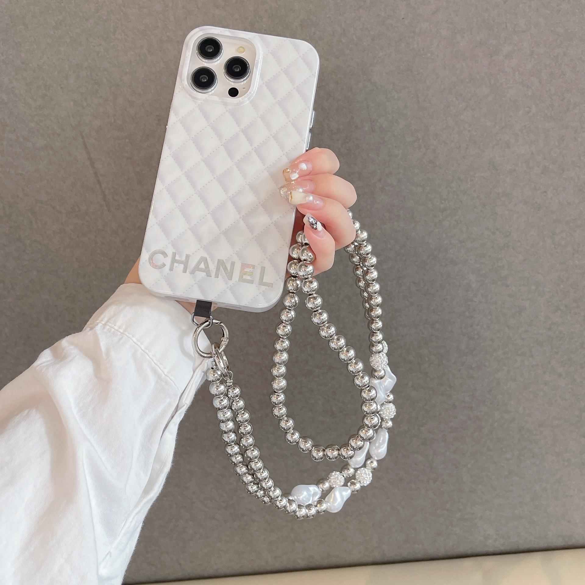 Title 9, Elegant Pearl Diy Phone Case Crossbody Chain