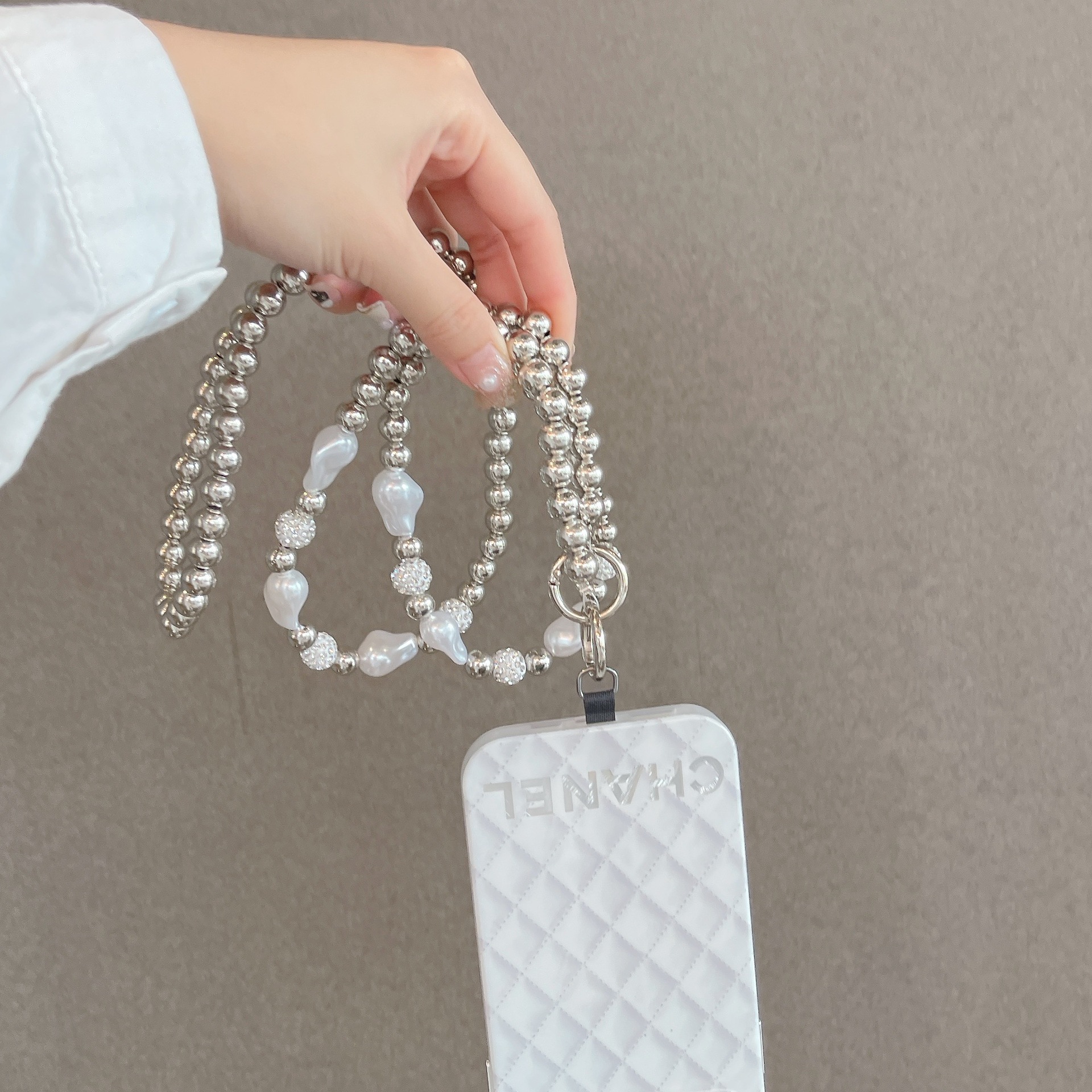 Title 10, Elegant Pearl Diy Phone Case Crossbody Chain