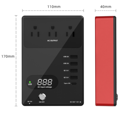 Title 1, 300W Vehicle Inverter Power Adapter