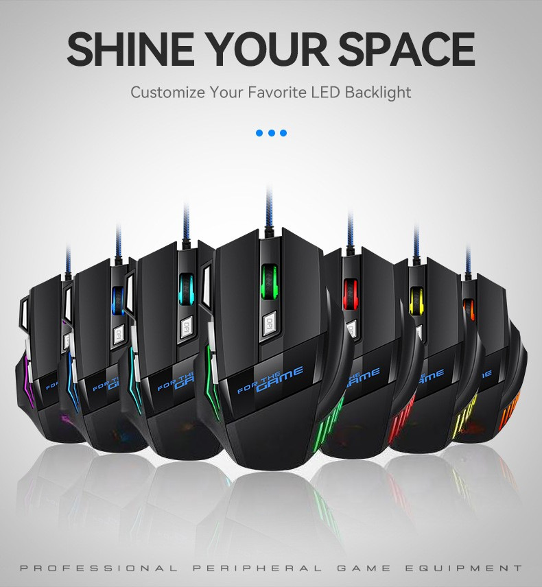 Title 9, G6 Wired Mouse 7-button Colorful Luminous