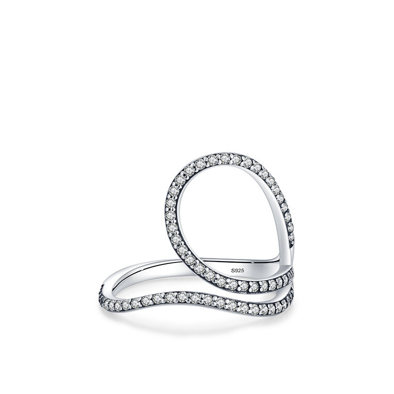 Title 1, S925 Sterling zilveren micro-ingelegde ring vro...