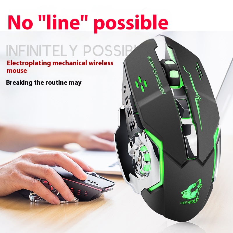 Title 3, Mouse gaming wireless, luminoso e meccanico per...