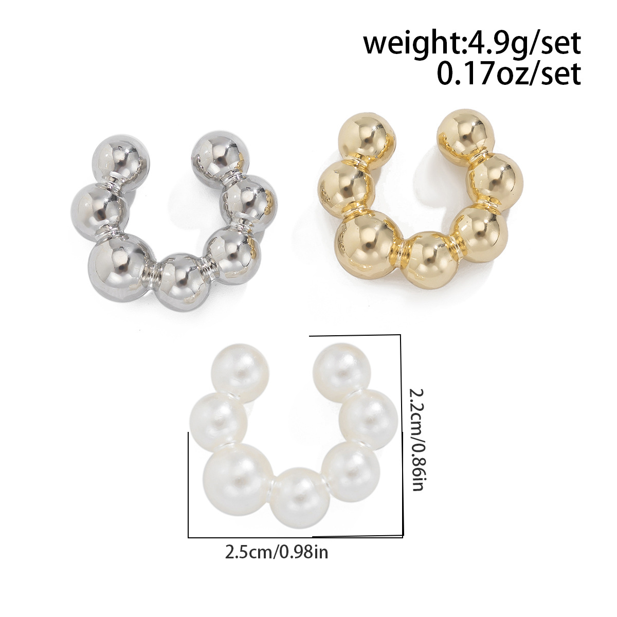 Title 1, Fashion No Pierced Pearl 3-teiliges Set