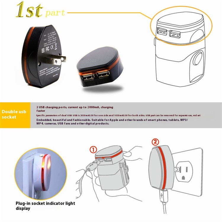 Title 5, Travel Converter Usb Conversion Plug Holder