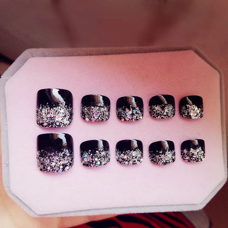 Finished Manicure Foot Patch False Nail Toenail - With Jelly Gum