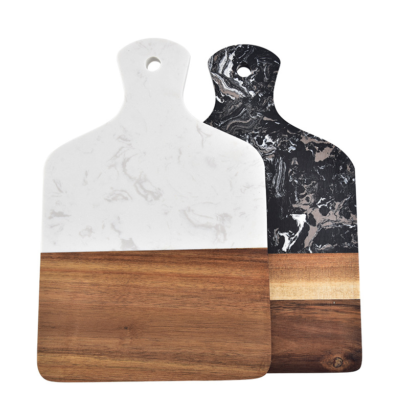 Title 2, Marble And Wood Chopping Board