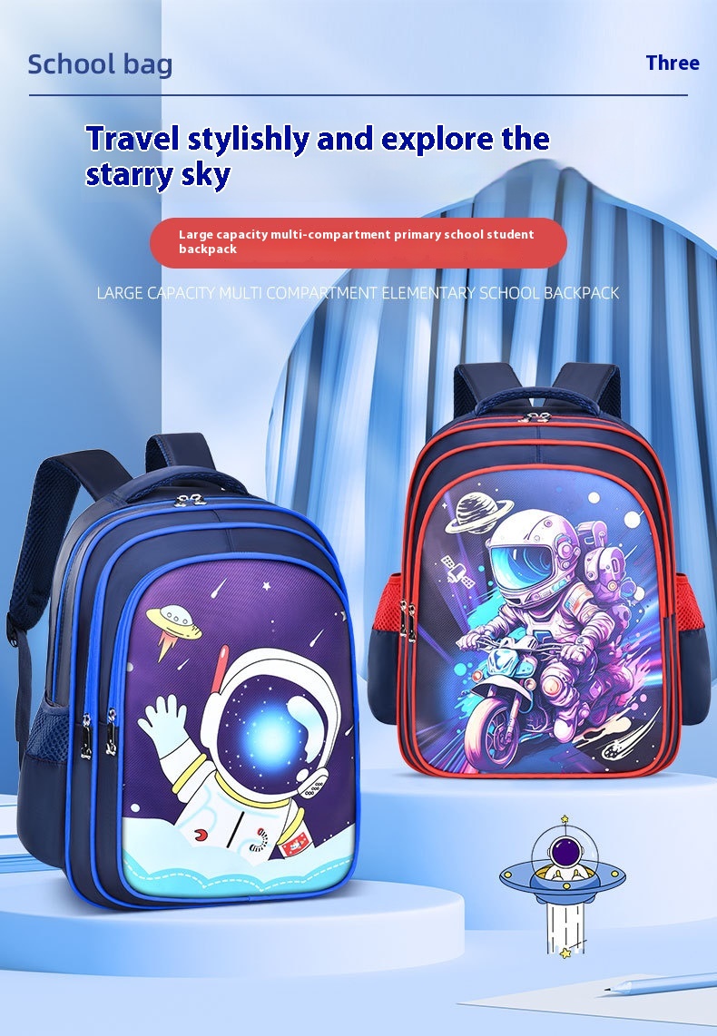 Title 1, Astronaut Schoolbag Boy Double Shoulders Backpa...