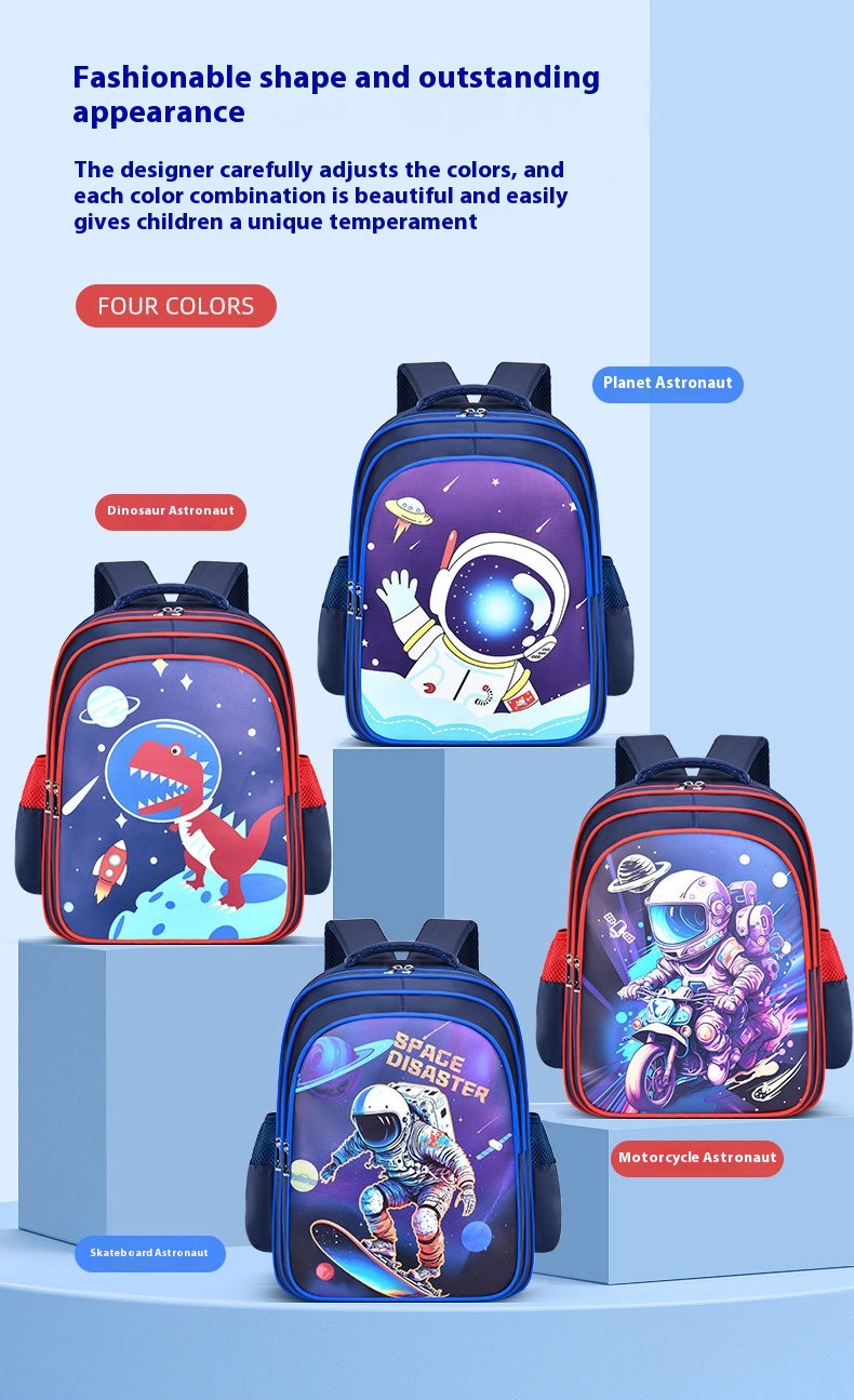 Title 3, Astronaut Schoolbag Boy Double Shoulders Backpa...