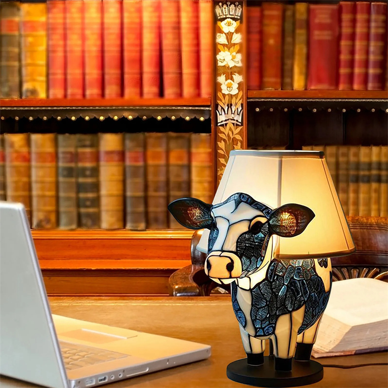 Title 4, Beautiful Cow Table Lamp Bedside Lamp with USB ...