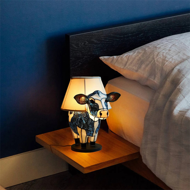 Title 5, Beautiful Cow Table Lamp Bedside Lamp with USB ...