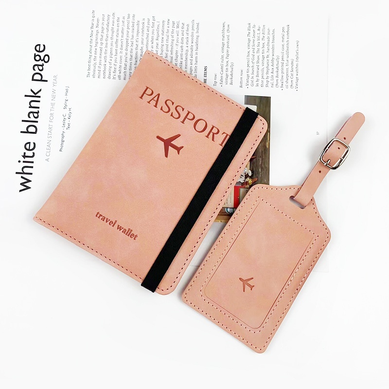 Title 2, PU Leather Anti-magnetic Passport Holder Luggag...