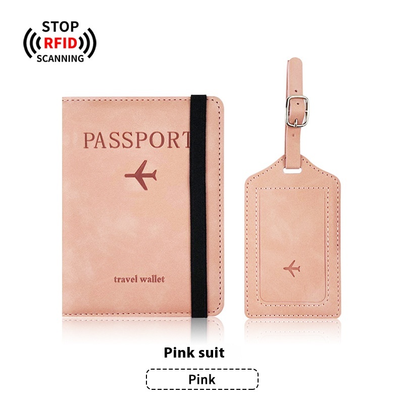 Title 7, PU Leather Anti-magnetic Passport Holder Luggag...