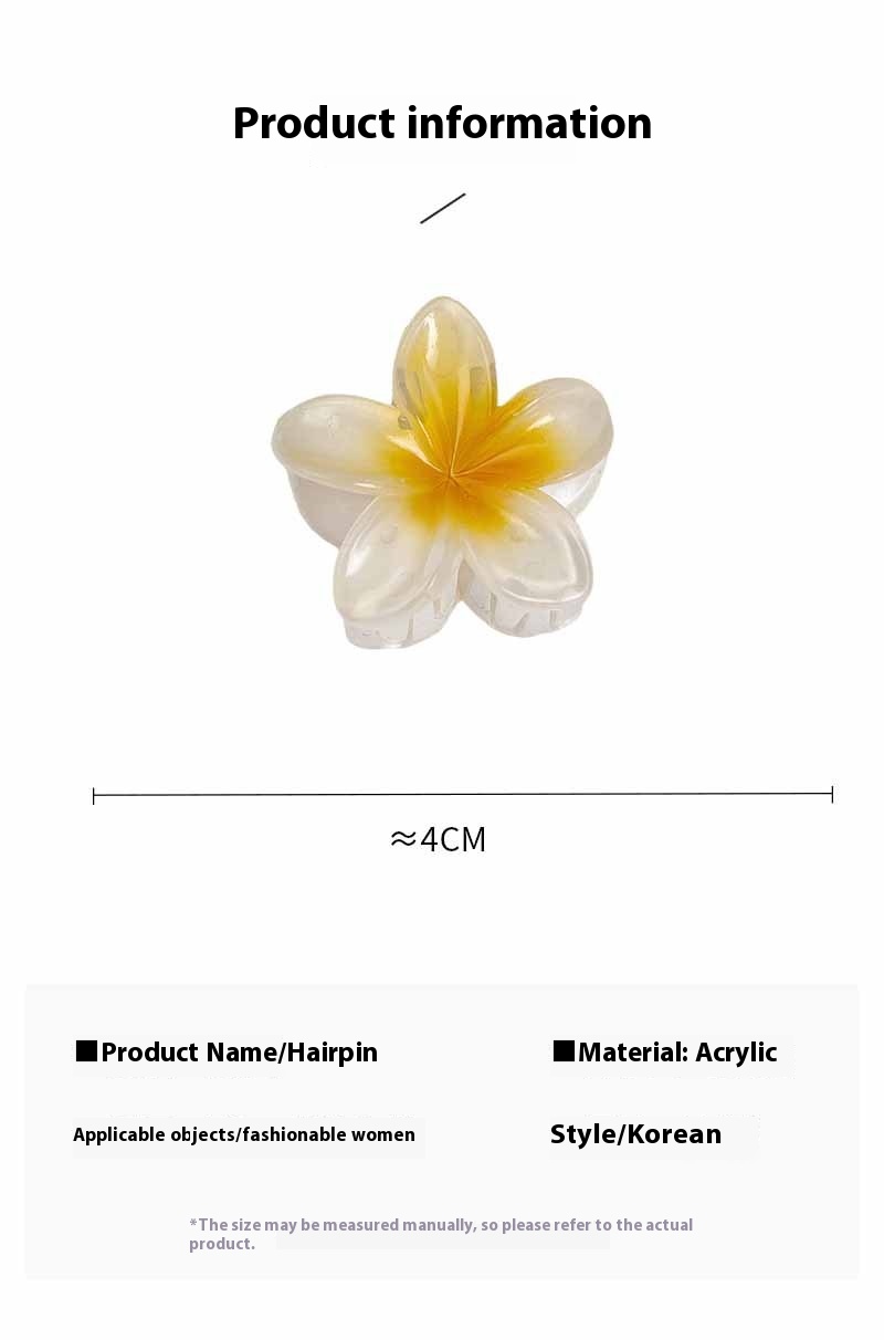 Title 3, 4cm Barrettes Plumeria Rubra dla dziewczyn. Sło...