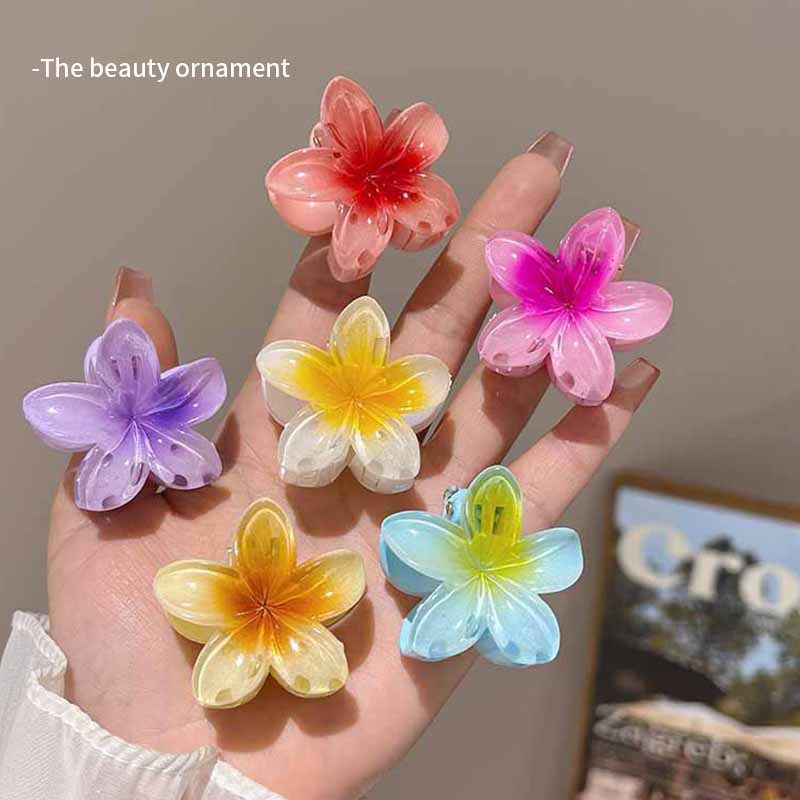 Title 5, 4cm Sweet Girl Plumeria Rubra Barrettes Female