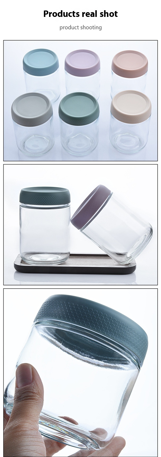 Title 1, Glass Sealed Storage Jar Cereals Storage Tank S...