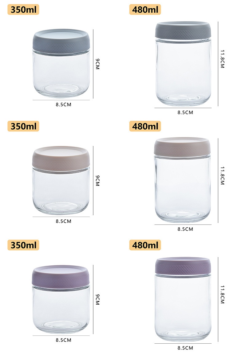 Title 4, Glass Sealed Storage Jar Cereals Storage Tank S...