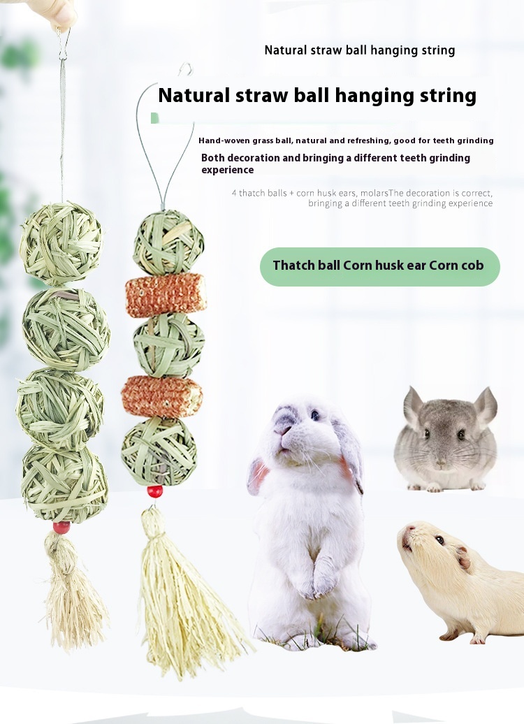 Title 8, Radish Vallei Pet Rabbit Strav Ball Hanging Str...