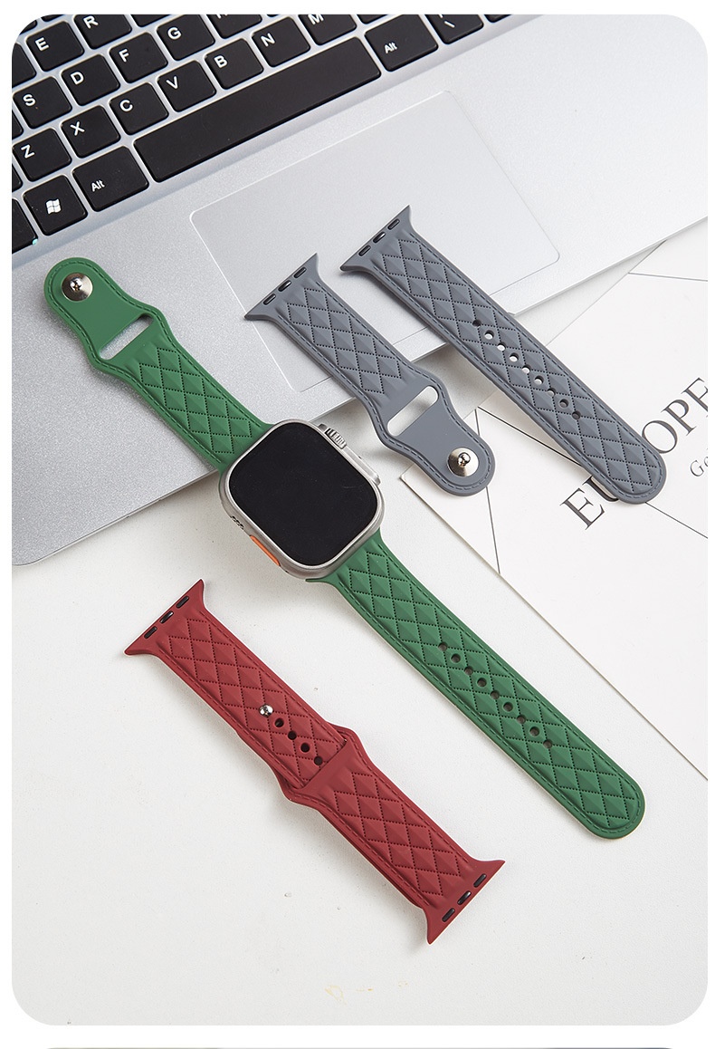 Title 1, Sports Silicone Leather Grain Back Buckle Strap