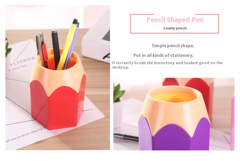 Title 3, Creative Pen Holder Student Office Learning Sta...