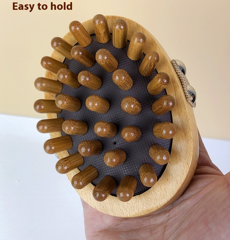 Title 1, Air Cushion Meridian Comb Wooden Head Massage C...