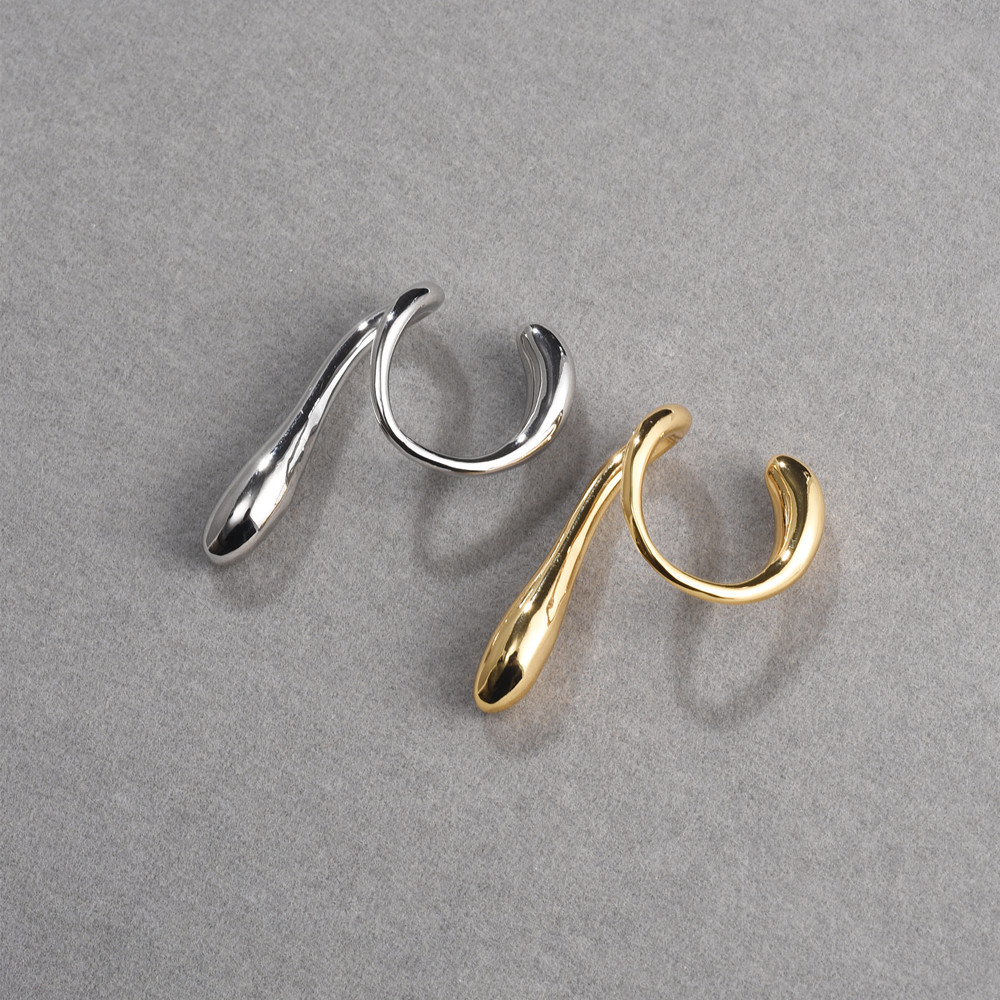 Title 1, Personality Geometry Drop Shape Ear Clip Non-Pi...