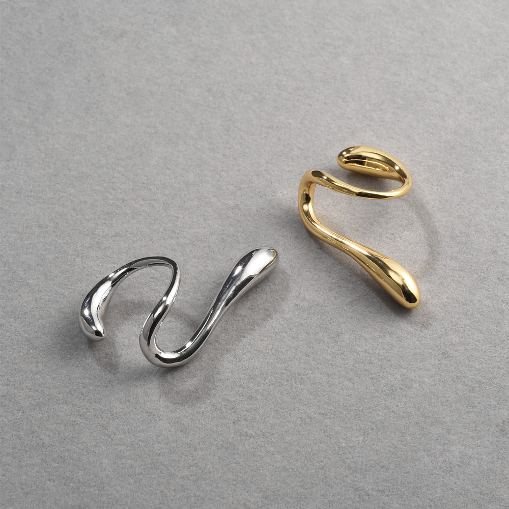 Title 3, Personality Geometry Drop Shape Ear Clip Non-Pi...