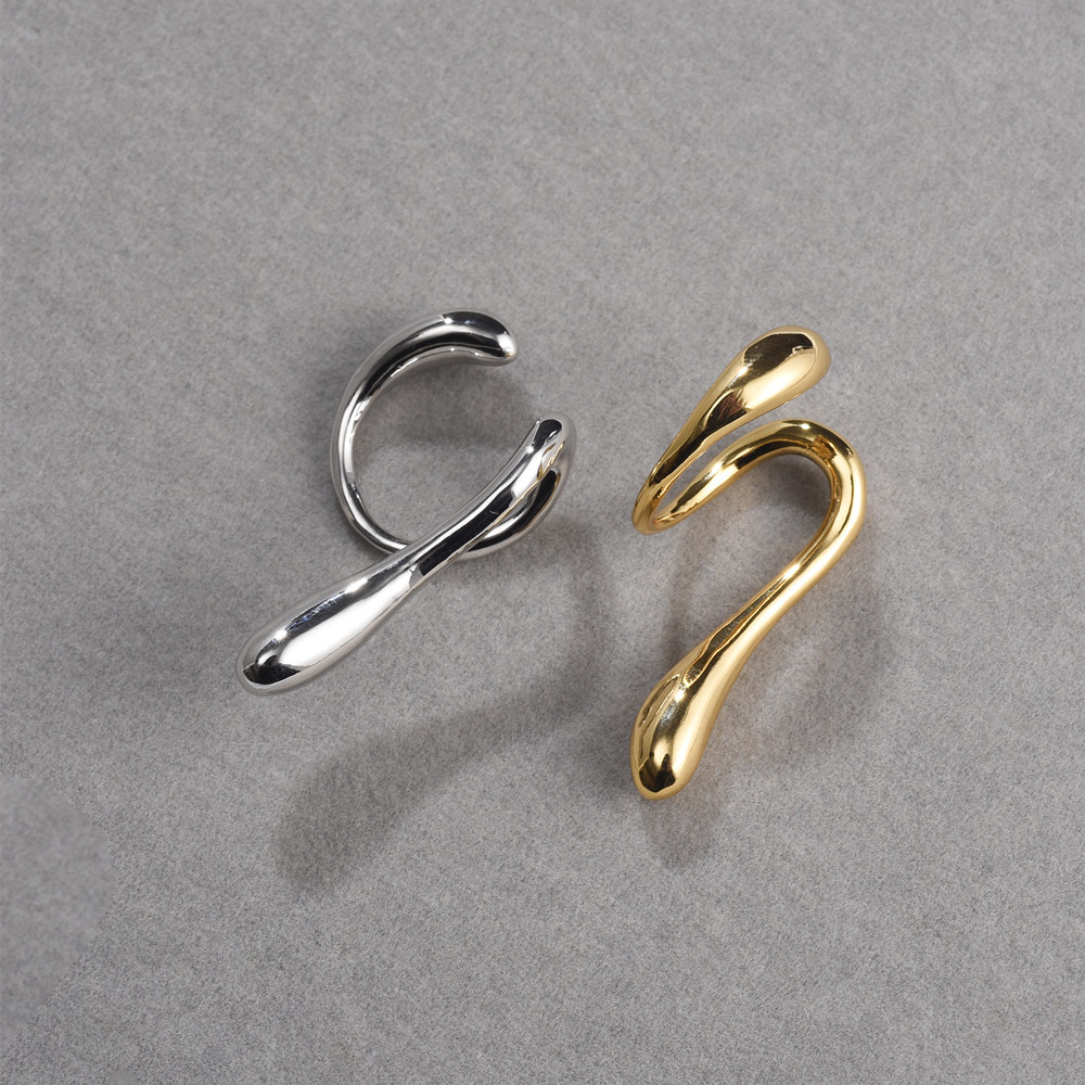 Title 8, Personality Geometry Drop Shape Ear Clip Non-Pi...